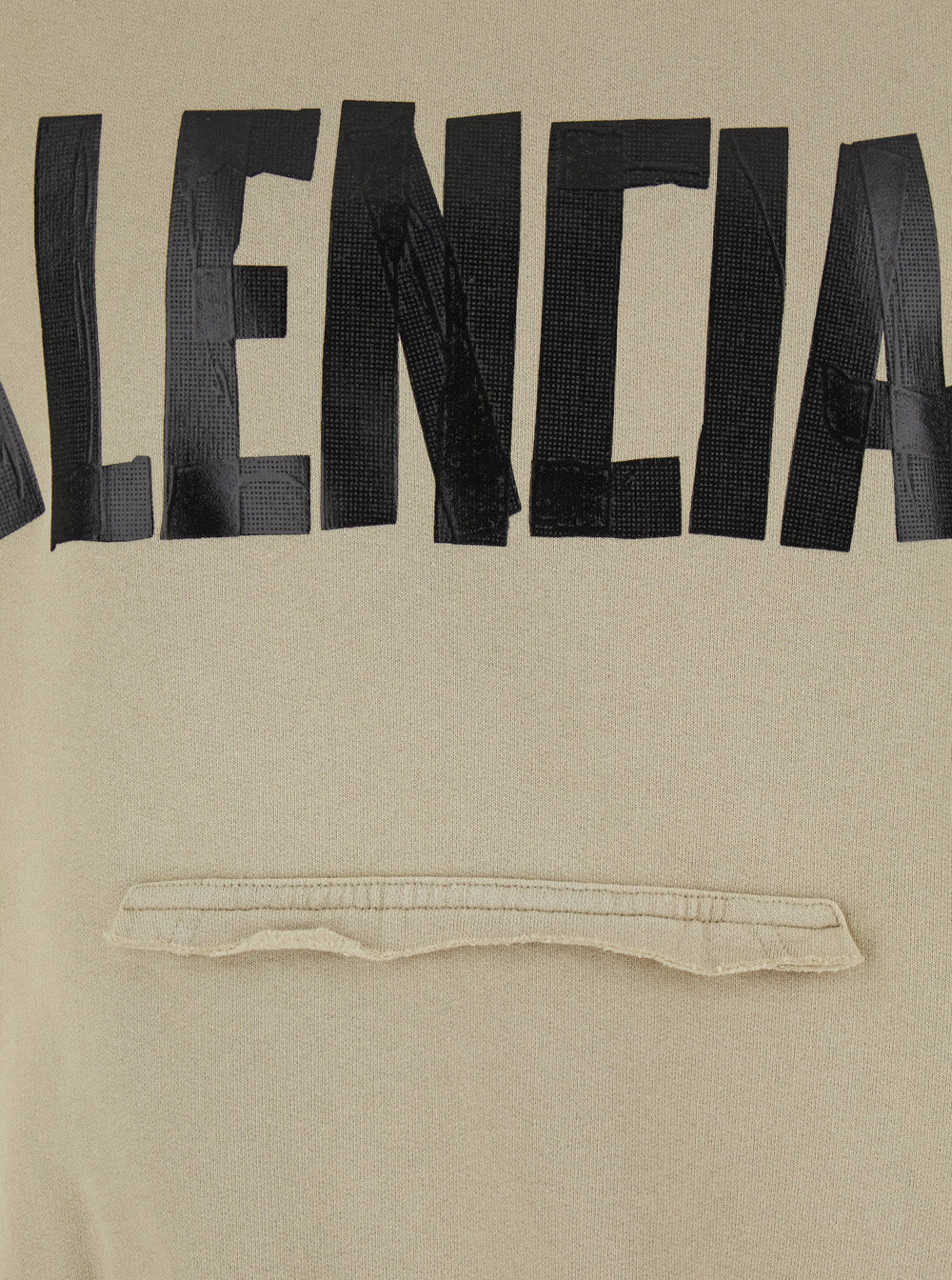 Balenciaga Men Beige Hoodie With Fixed Hood And Logo Lettering On Front And Rear In Cotton Man BALENCIAGA