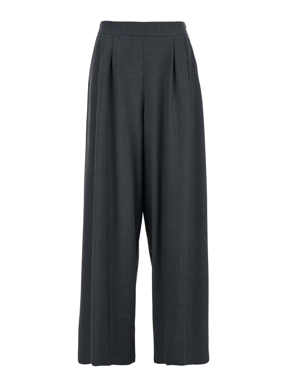 Leplain Women Grey Pants With Semi-Elastic Waist And Oversize Design In Fabric Woman LEPLAIN