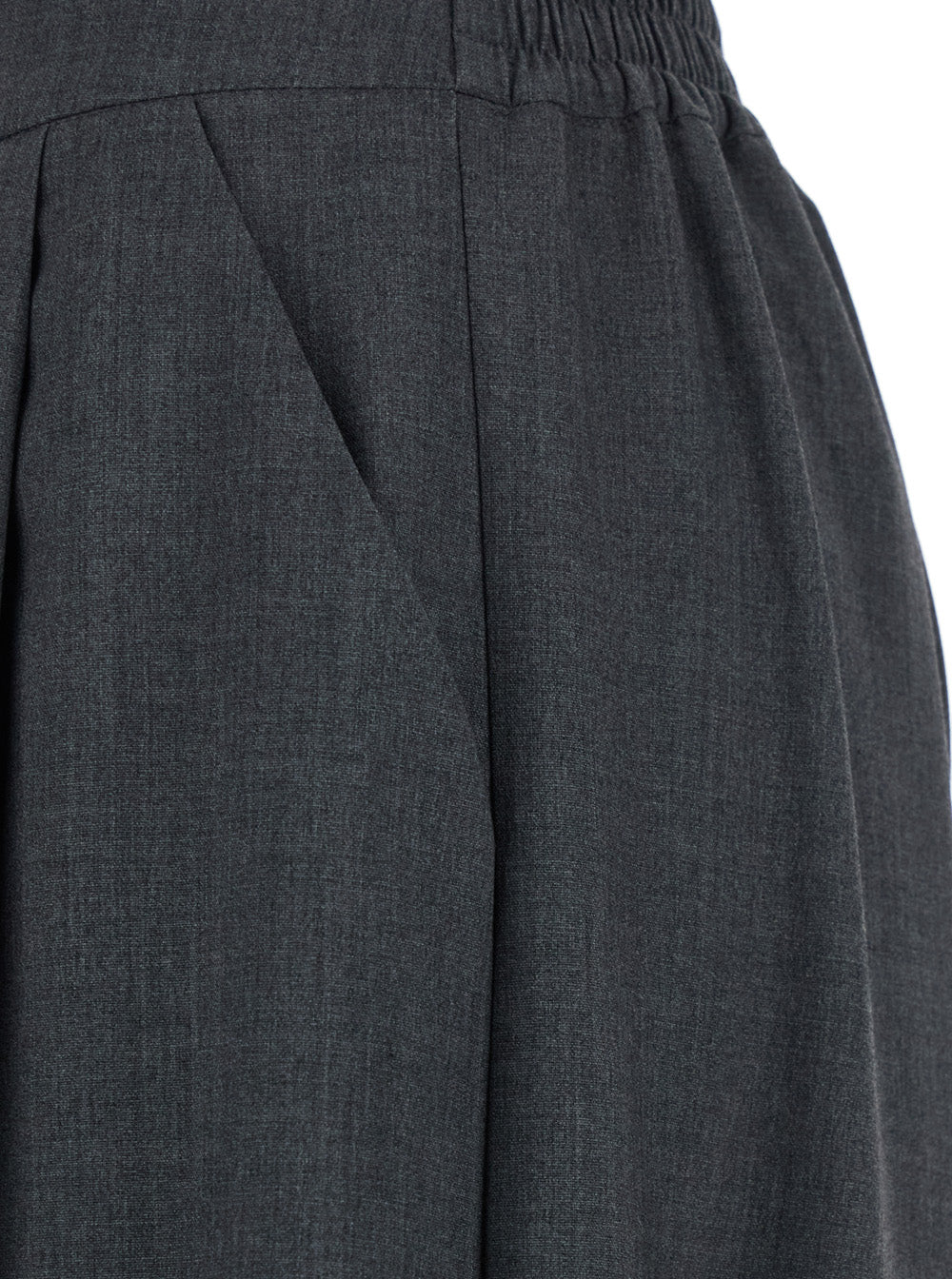 Leplain Women Grey Pants With Semi-Elastic Waist And Oversize Design In Fabric Woman LEPLAIN