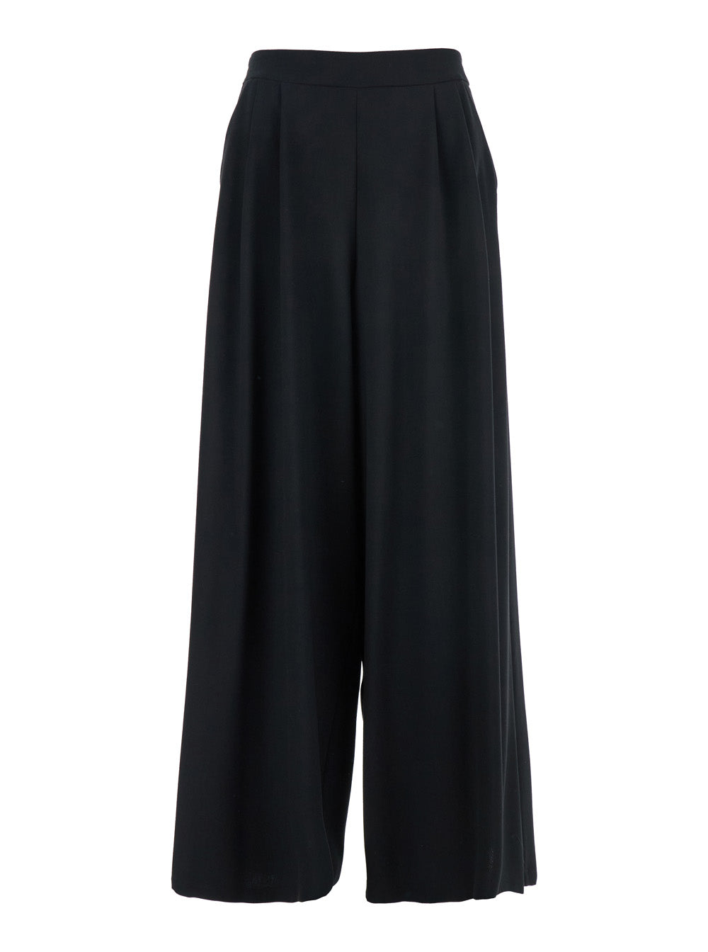 Leplain Women Black Pants With Semi-Elastic Waist And Oversize Design In Fabric Woman LEPLAIN