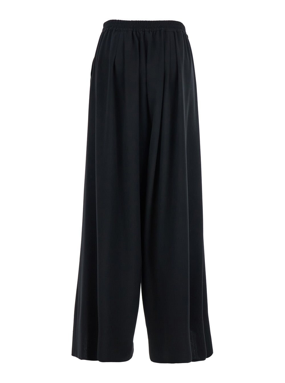 Leplain Women Black Pants With Semi-Elastic Waist And Oversize Design In Fabric Woman LEPLAIN