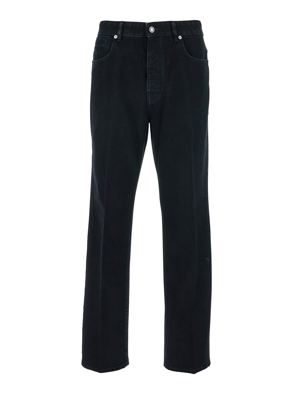 Givenchy Men Black Jeans With Belt Loops In Denim Man GIVENCHY