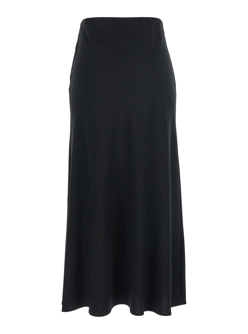 Leplain Women Black Midi Skirt With Concealed Side Zip Closure In Fabric Woman LEPLAIN