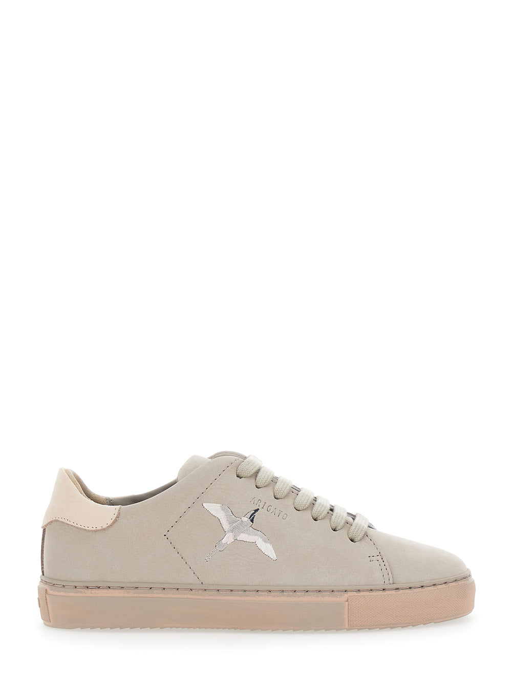 Axel Arigato Women 'Clean 90' Grey Low Top Sneakers With Logo Embroidery On The Side In Leather Woman AXEL ARIGATO