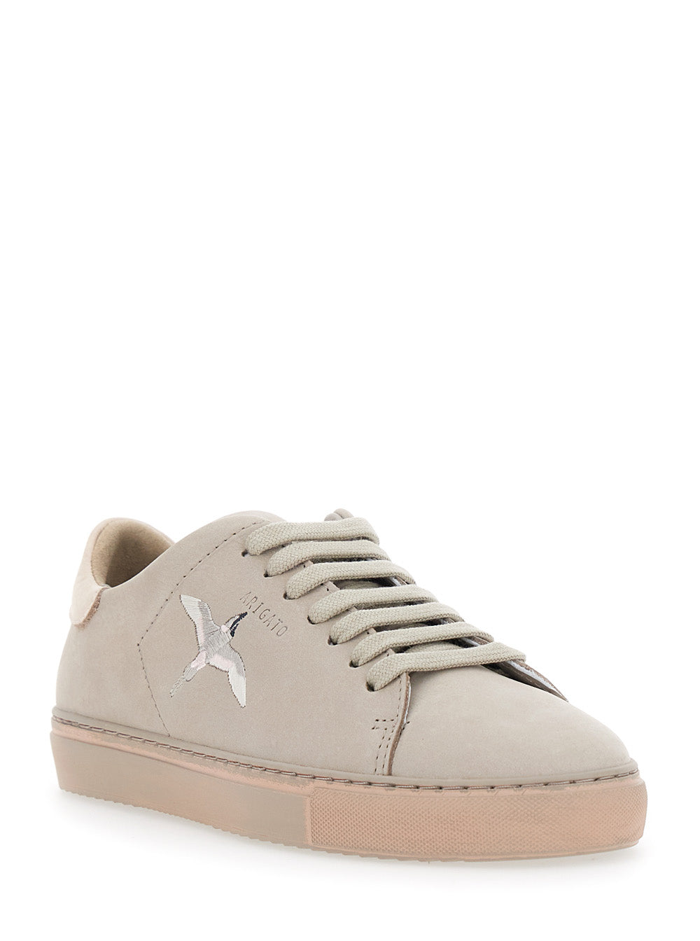 Axel Arigato Women 'Clean 90' Grey Low Top Sneakers With Logo Embroidery On The Side In Leather Woman AXEL ARIGATO
