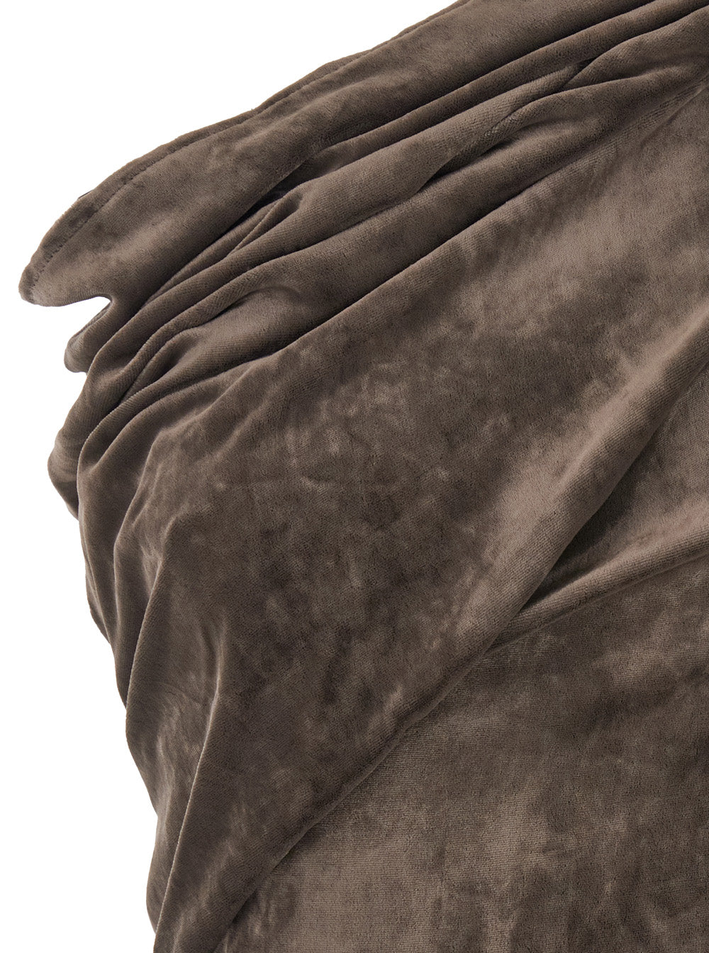 Rick Owens Women 'Athena Arrowhead' Brown Asymmetric Long Dress With Ruched Neckline And Side Single Slit In Viscose Blend Woman RICK OWENS