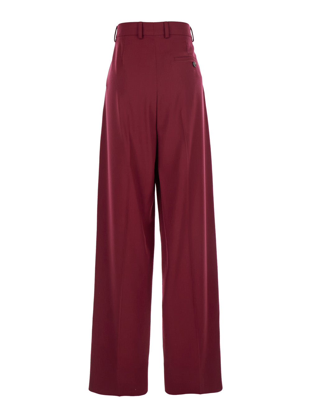 Stella Mccartney Women Bordeaux Pants With Concealed Closure On The Front In Wool Woman STELLA MCCARTNEY