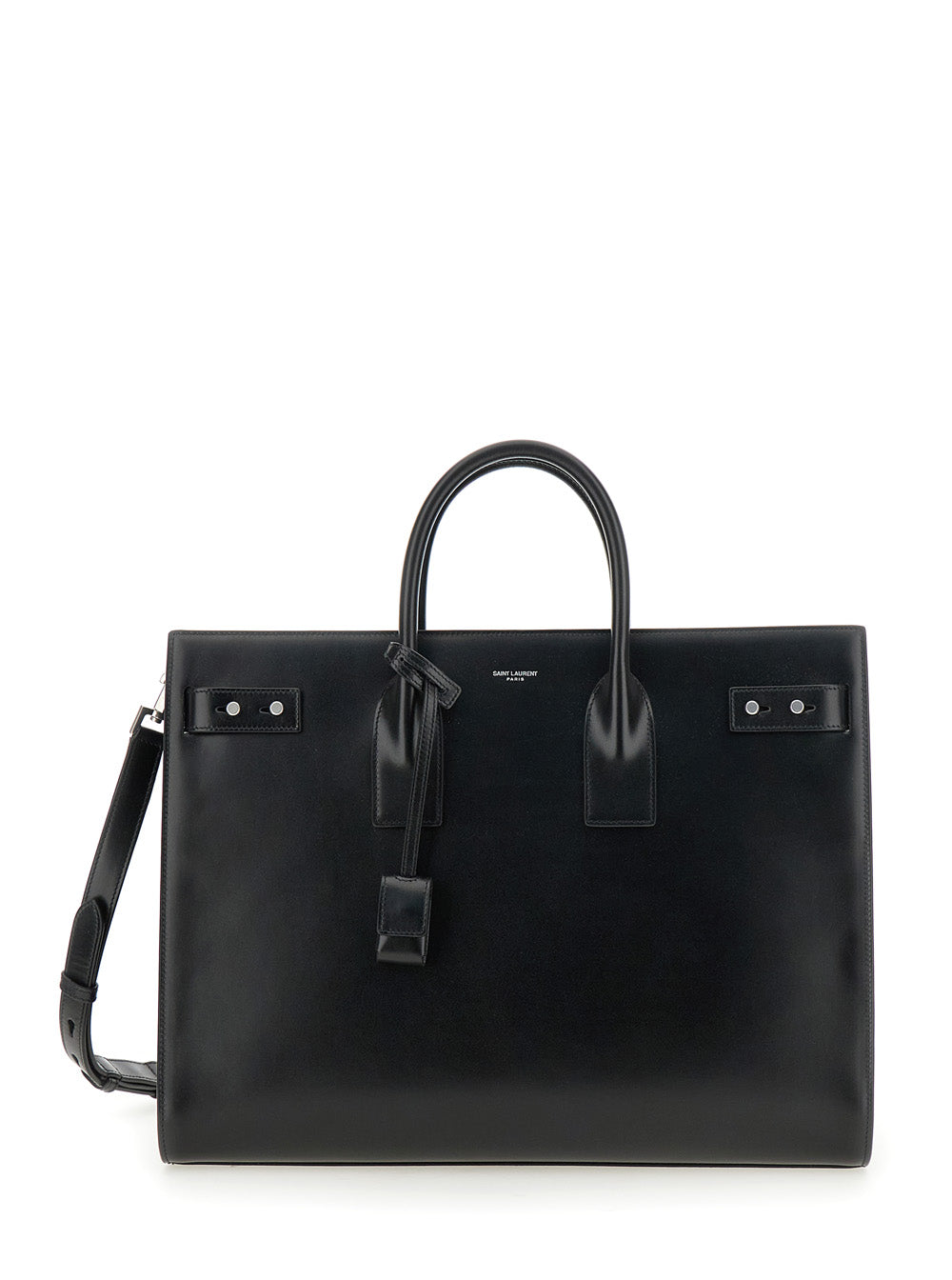 Saint Laurent Men Black Handbag With Adjustable And Removable Shoulder Strap In Leather Man SAINT LAURENT