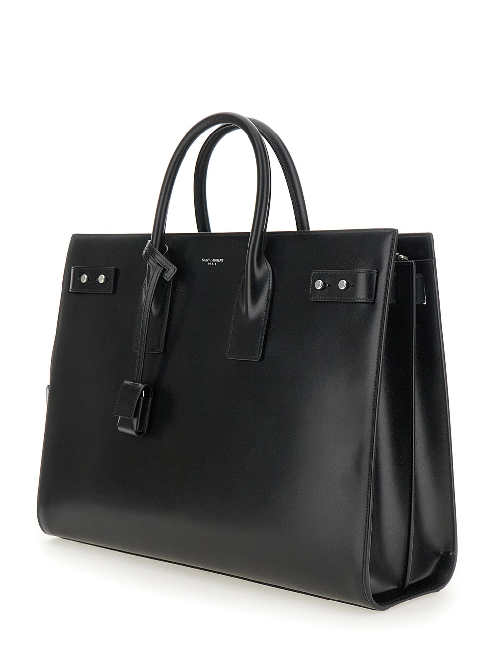 Saint Laurent Men Black Handbag With Adjustable And Removable Shoulder Strap In Leather Man SAINT LAURENT