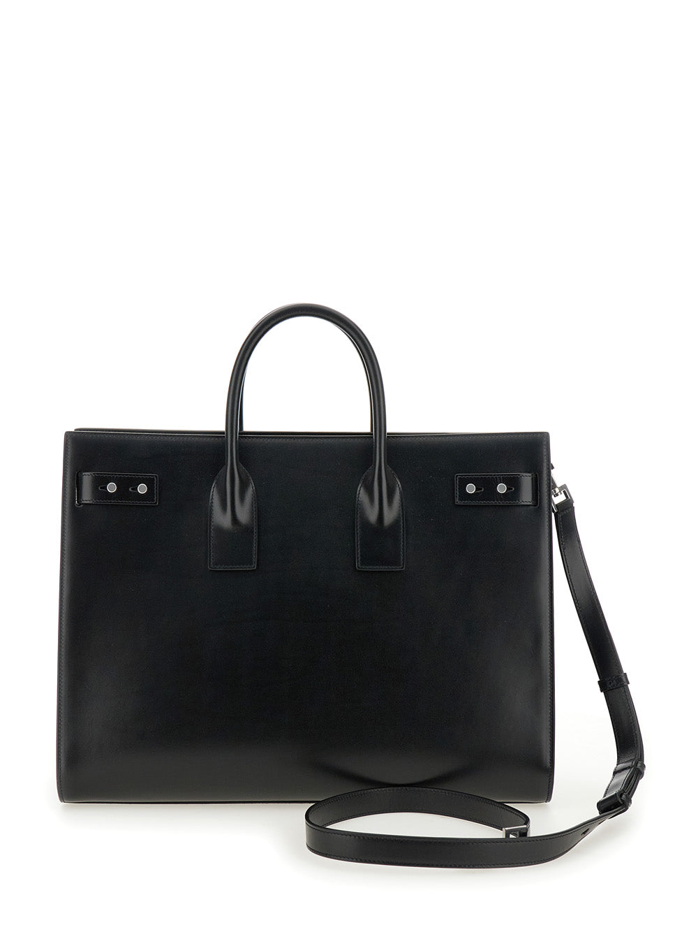 Saint Laurent Men Black Handbag With Adjustable And Removable Shoulder Strap In Leather Man SAINT LAURENT