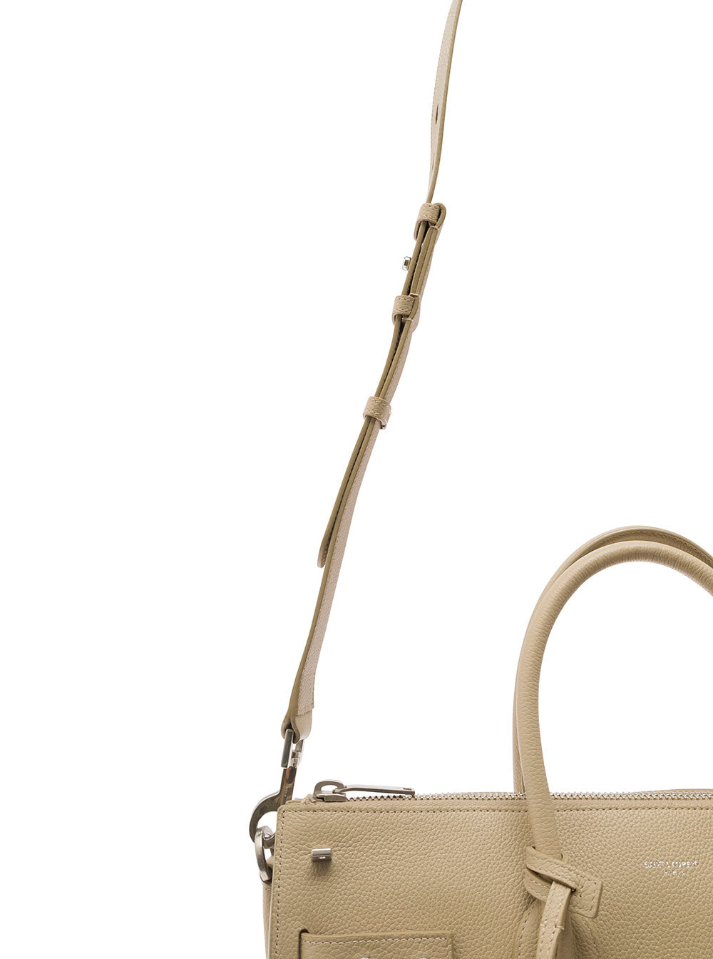 Saint Laurent Men 'Sac De Jour' Beige Tote Bag With Embossed Logo In Grainy Leather Man SAINT LAURENT