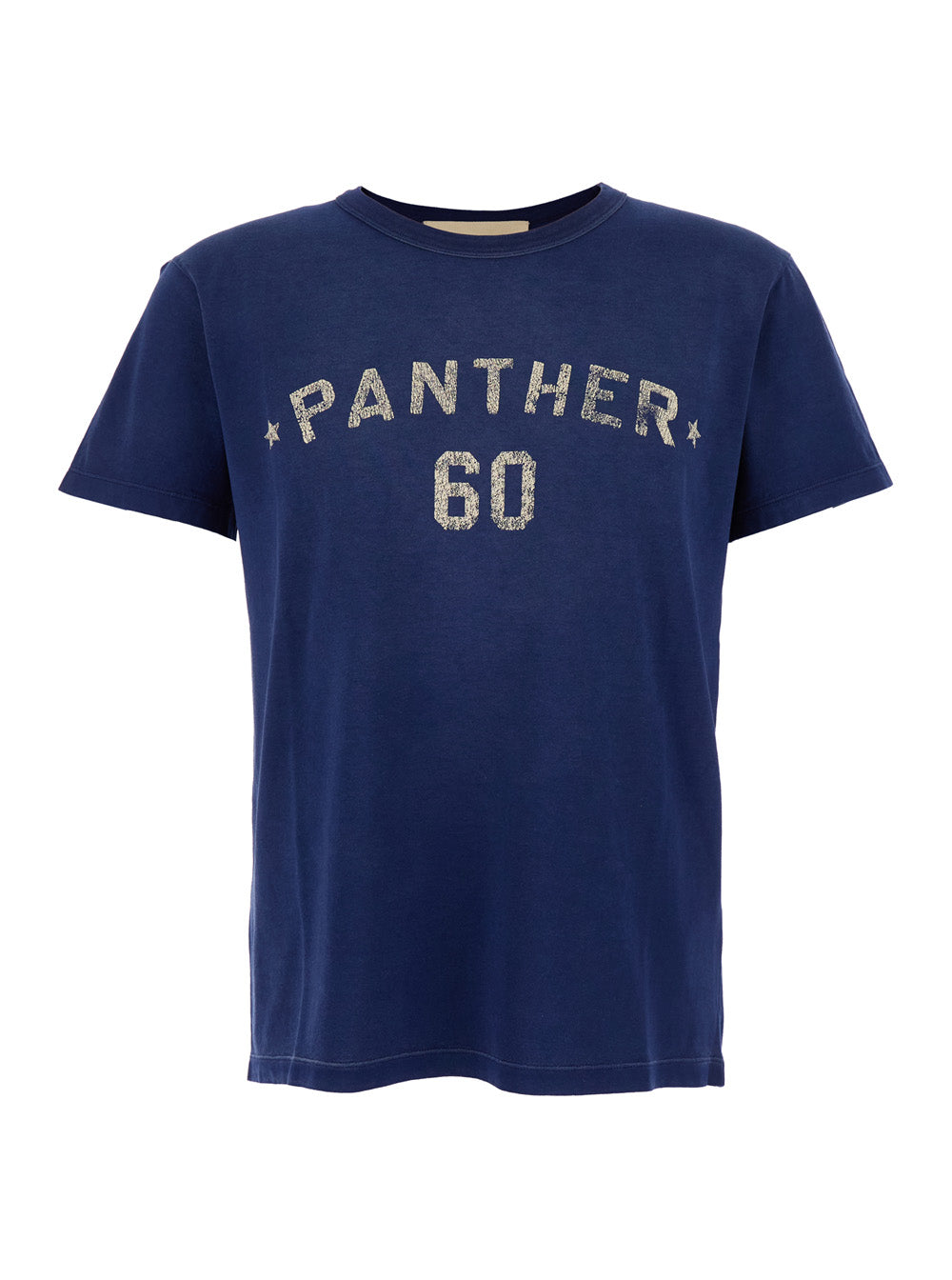 Valentino Men Blue Crewneck T-Shirt With Logo Lettering On The Rear In Cotton Man VALENTINO