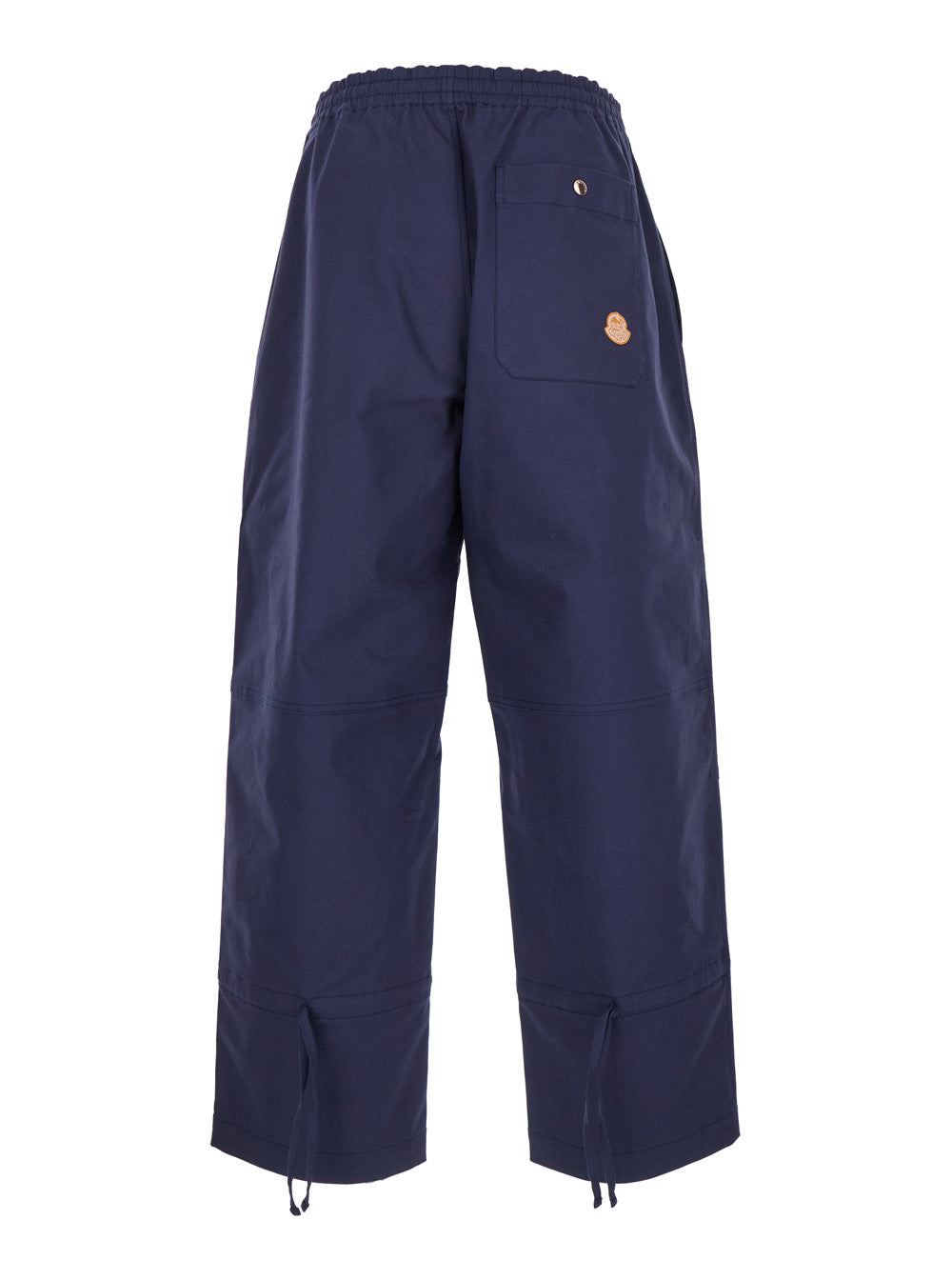 Moncler Genius Men Blue Pants With Elastic Waist And Logo Patch On The Rear In Cotton Stretch Man MONCLER GENIUS