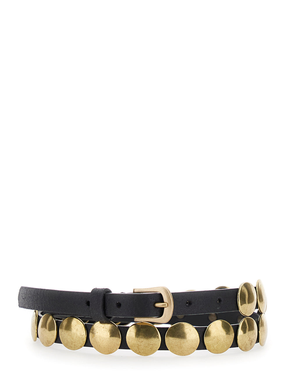 Golden Goose Women 'Trinidad' Black Belt With Pin-Buckle Closure And Stud Details In Leather Woman GOLDEN GOOSE