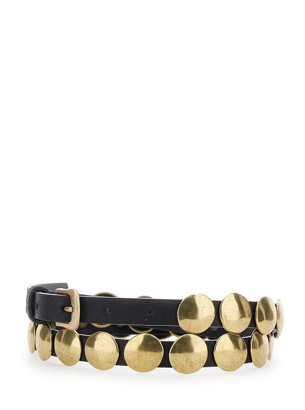 Golden Goose Women 'Trinidad' Black Belt With Pin-Buckle Closure And Stud Details In Leather Woman GOLDEN GOOSE