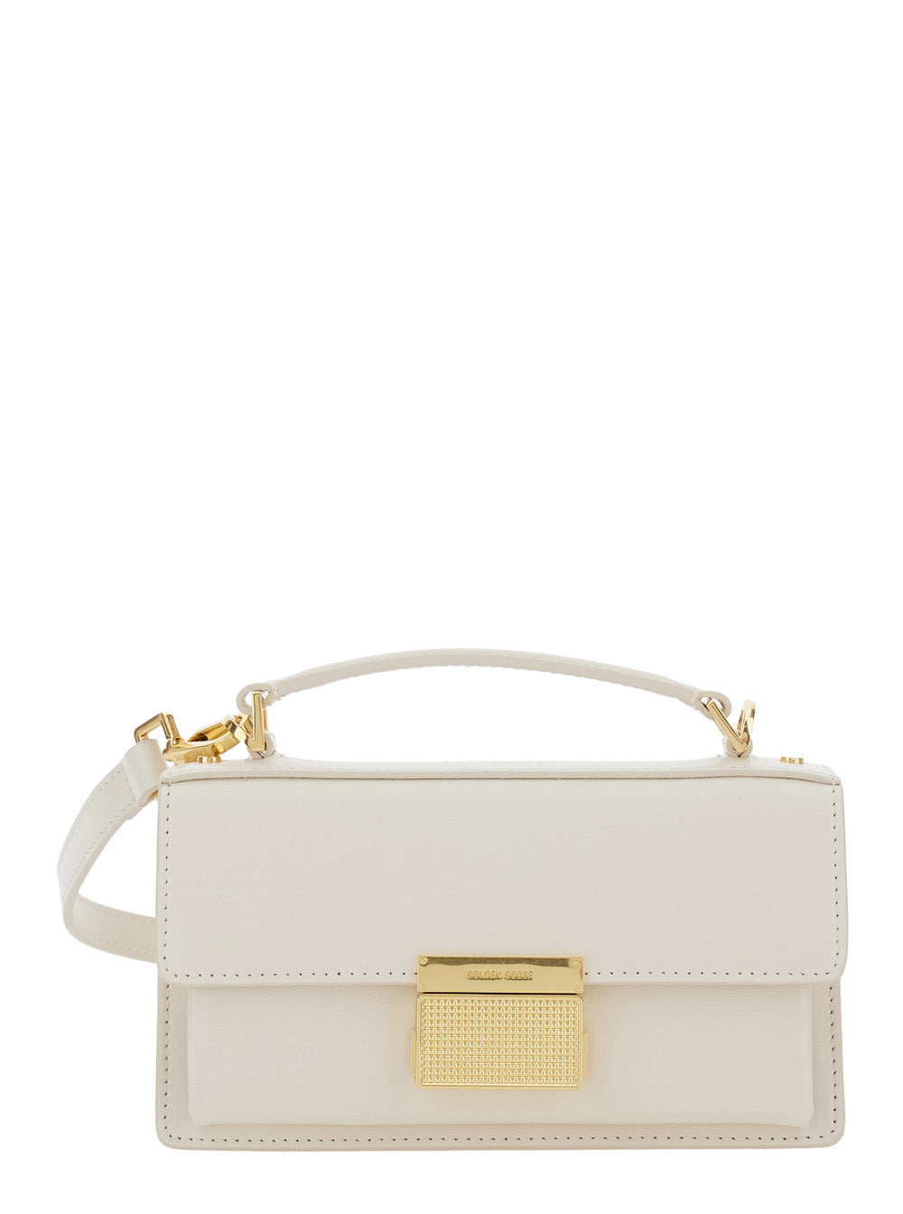 Golden Goose Women 'Venezia' White Hangbag With Adjustable And Removable Shoulder Strap And Clasp Closure In Leather Woman GOLDEN GOOSE