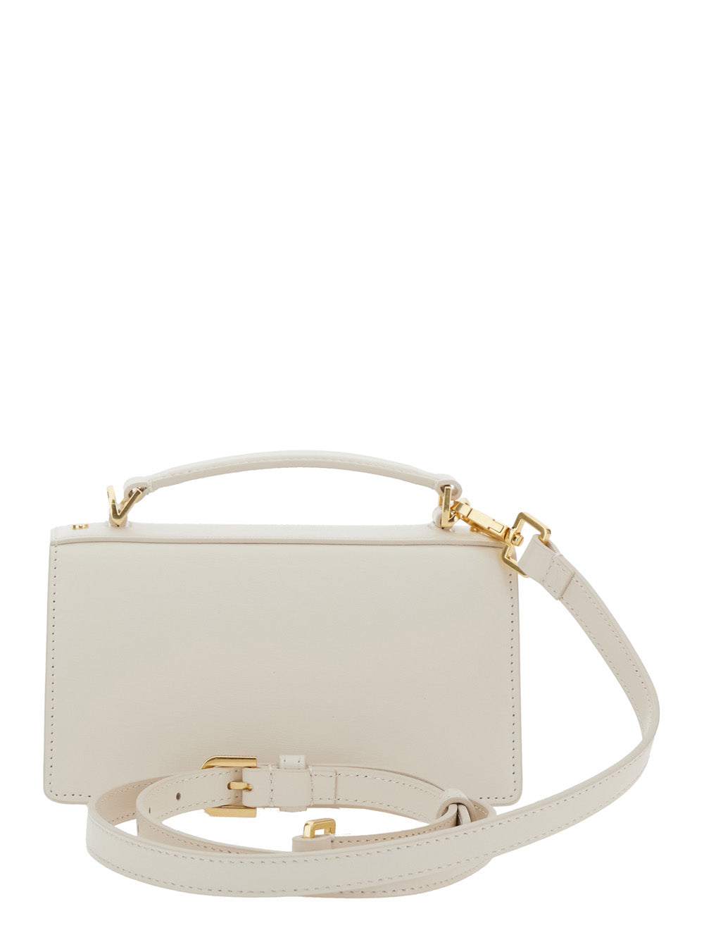 Golden Goose Women 'Venezia' White Hangbag With Adjustable And Removable Shoulder Strap And Clasp Closure In Leather Woman GOLDEN GOOSE
