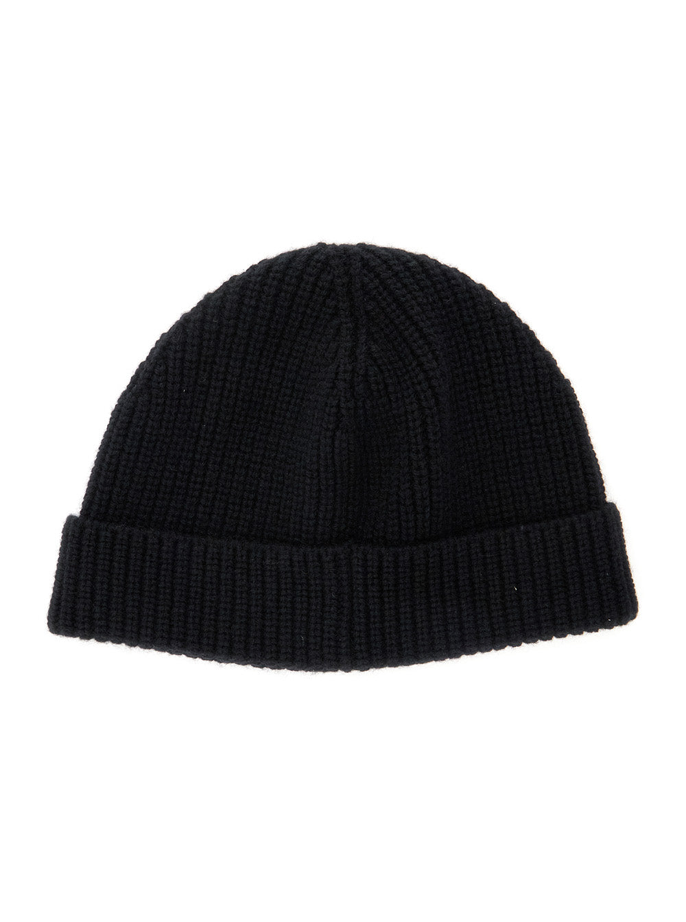Valentino Garavani Men Black Knit Beanie With Vlogo On The Front In Cashmere Man VALENTINO GARAVANI