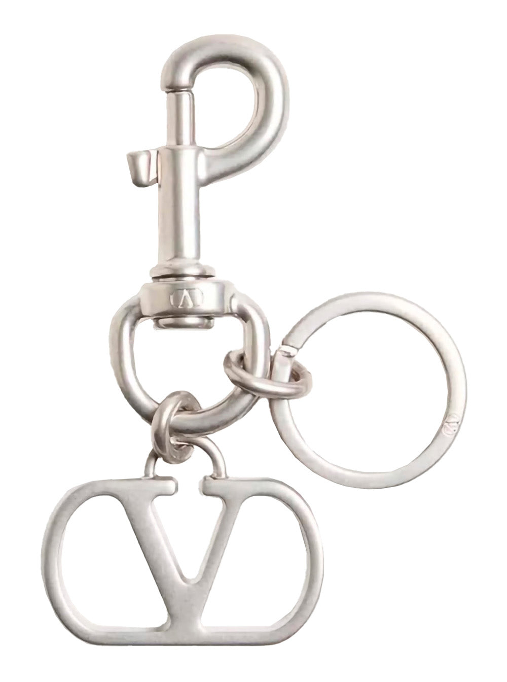 Valentino Garavani Men Metallic Keyring With Vlogo Charm In Brass Man VALENTINO GARAVANI