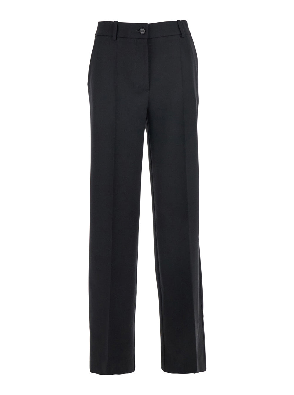 P.A.R.O.S.H. Women Black Pants With Belt Loops In Wool Blend Woman P.A.R.O.S.H.