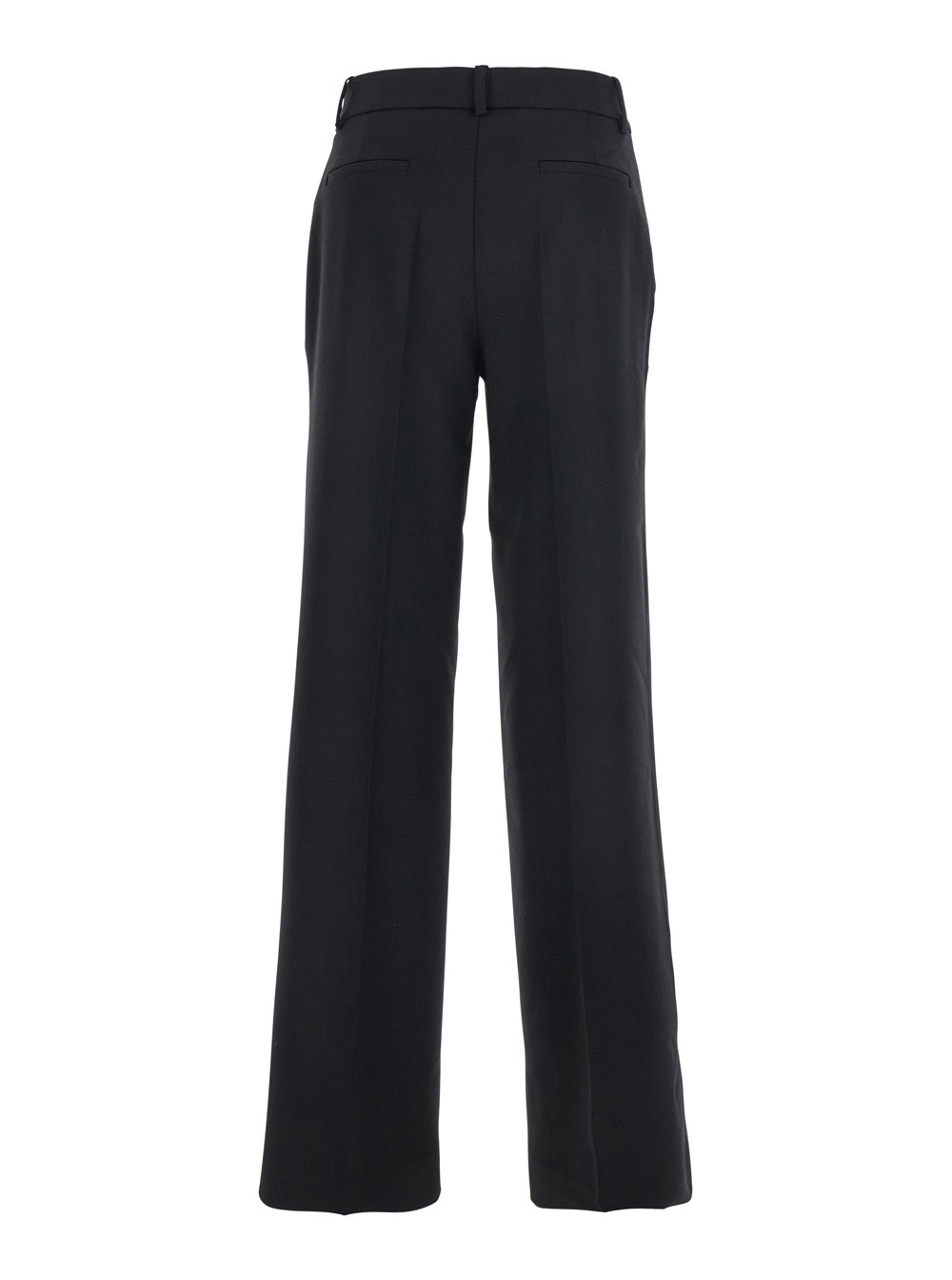P.A.R.O.S.H. Women Black Pants With Belt Loops In Wool Blend Woman P.A.R.O.S.H.