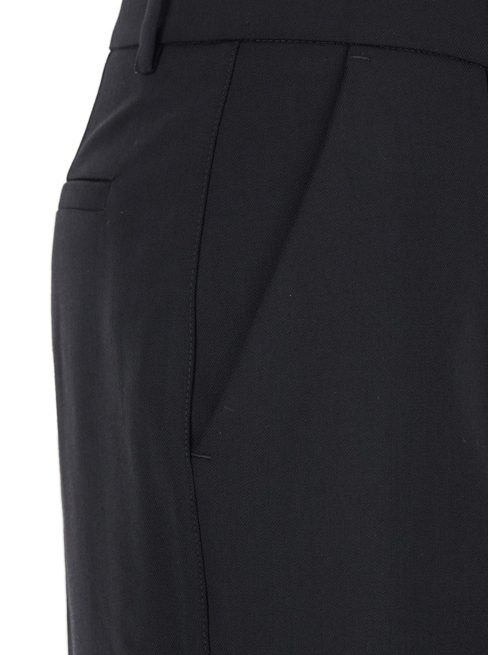 P.A.R.O.S.H. Women Black Pants With Belt Loops In Wool Blend Woman P.A.R.O.S.H.
