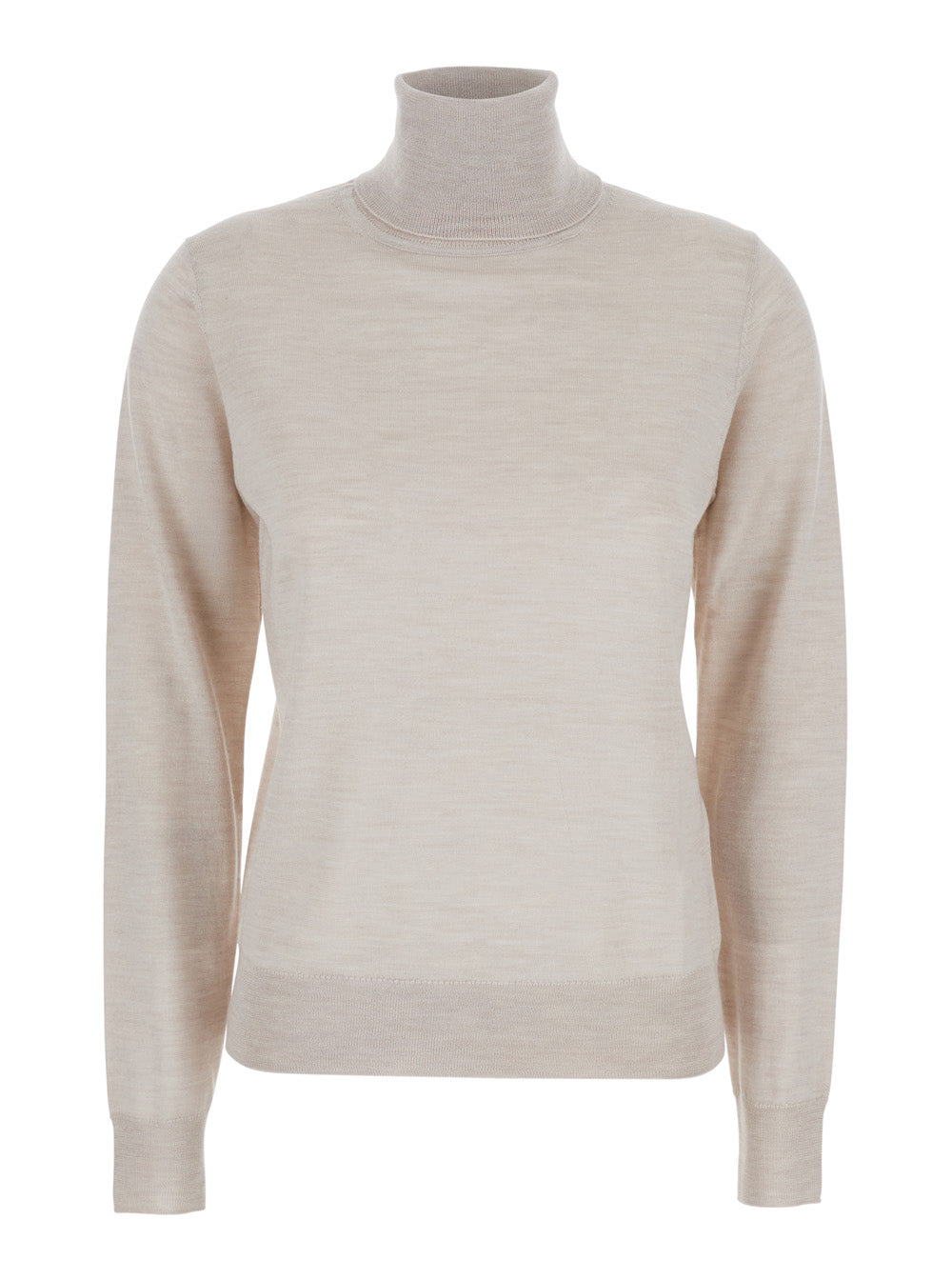 P.A.R.O.S.H. Women Beige Turtleneck Sweater In Wool Blend Woman P.A.R.O.S.H.