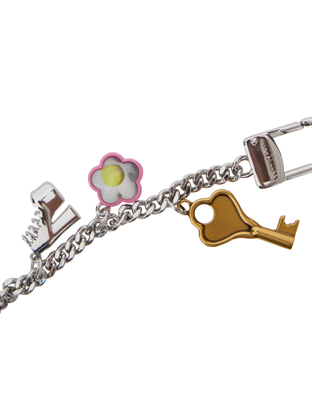 Marc Jacobs Women 'The Coin Purse Charm' Pink Keychain With Logo Lettering On The Front And Charm Embellishments In Grained Leather Woman MARC JACOBS