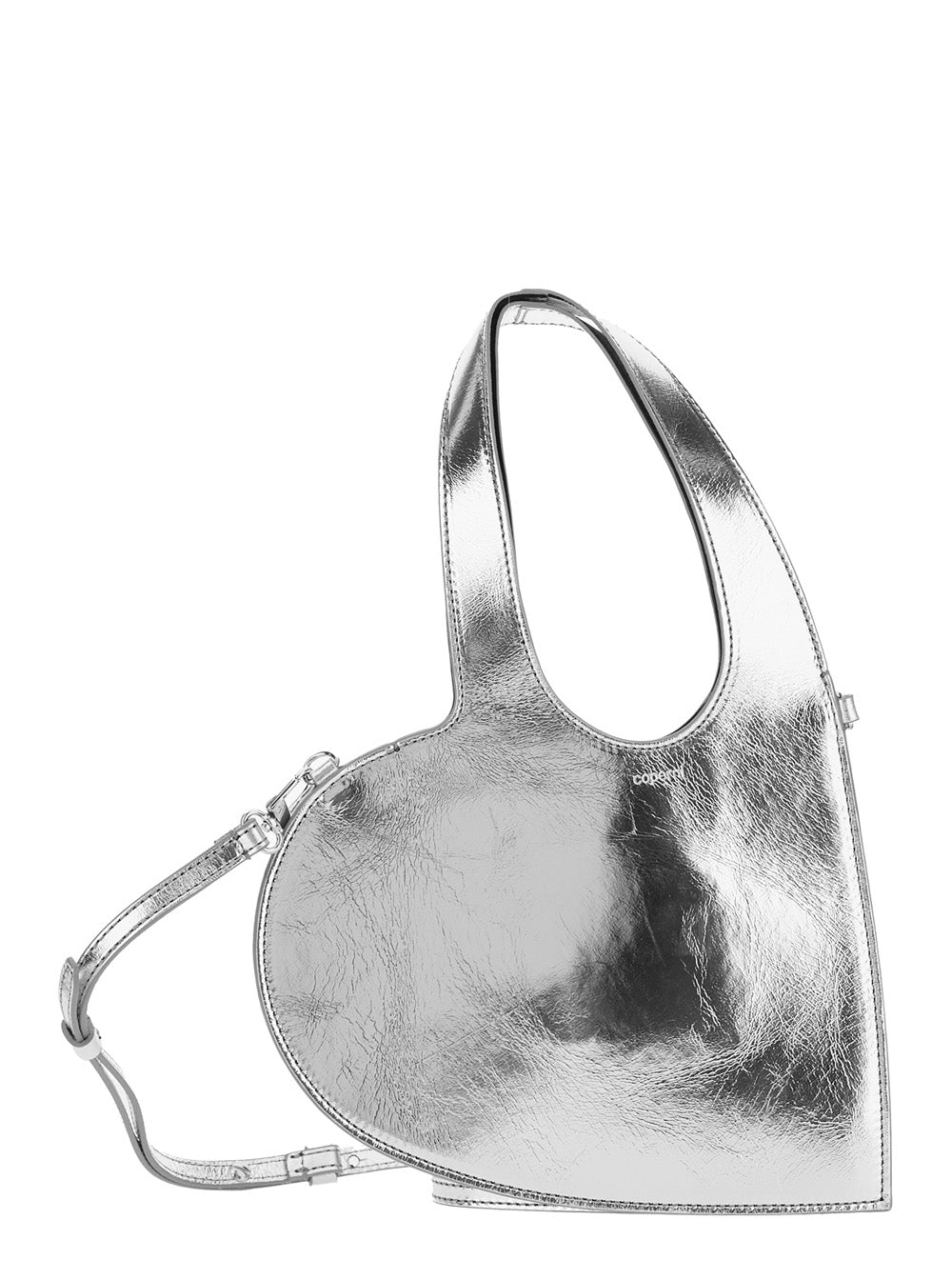 Coperni Women 'Heart' Heart-Shaped Metallic Crossbody Bag With Logo Lettering On The Front And Cut-Out On The Handle In Leather Woman COPERNI