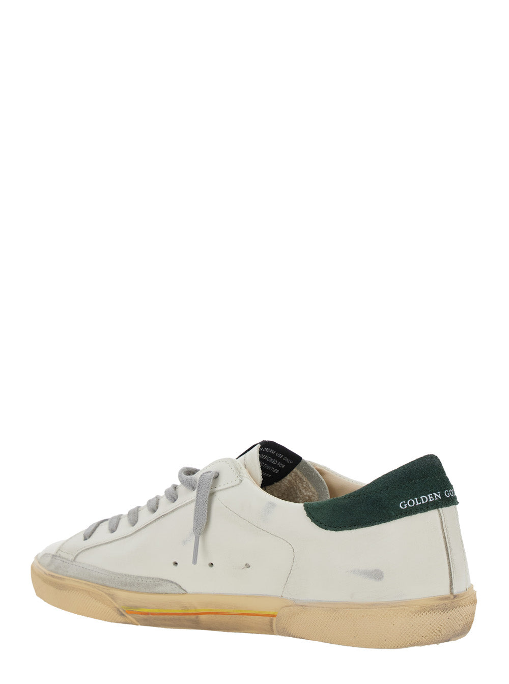 Golden Goose Men 'Superstar' White Low Top Sneakers With Contrasting Heel And Logo Patch On The Tongue In Leather Man GOLDEN GOOSE