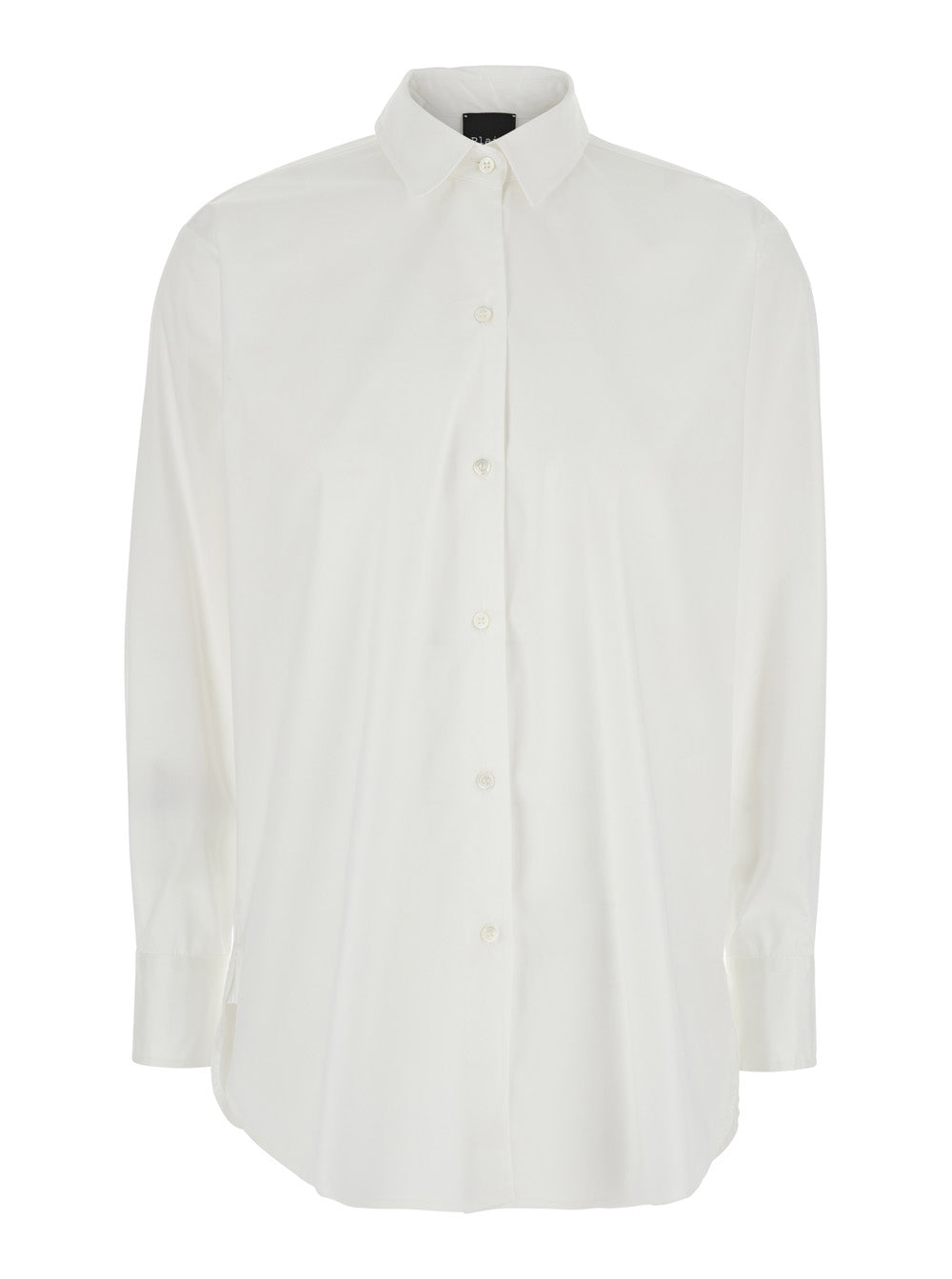 Leplain Women White Shirt With Classic Collar In Cotton Blend Stretch Woman LEPLAIN