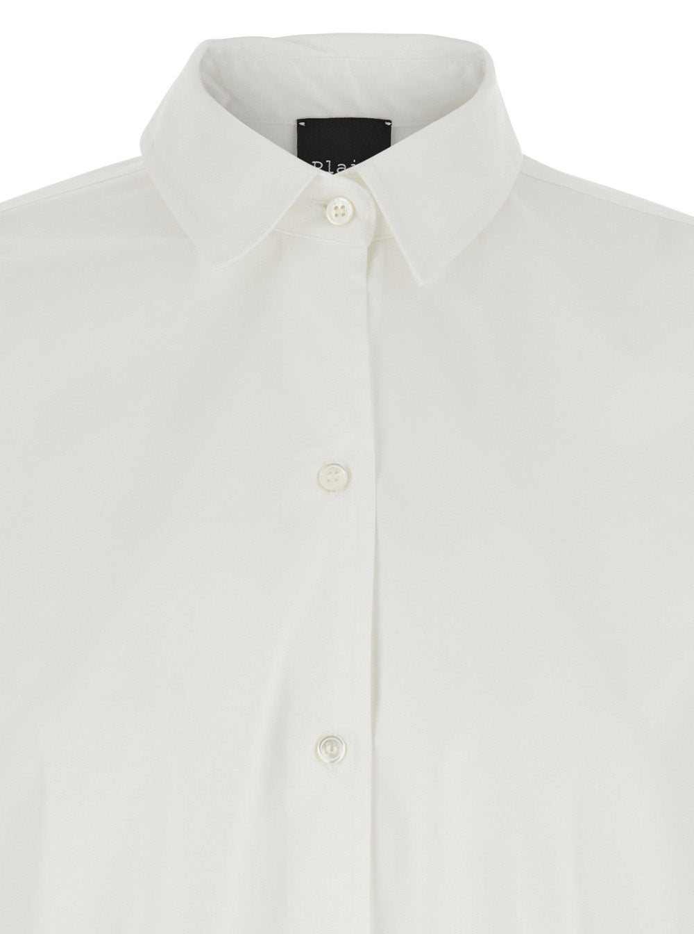Leplain Women White Shirt With Classic Collar In Cotton Blend Stretch Woman LEPLAIN