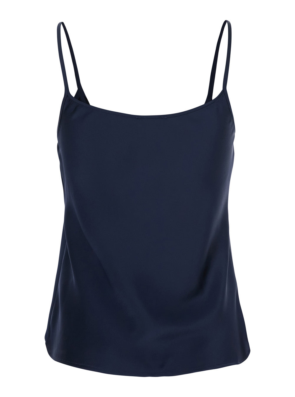 Leplain Women Blue Top With Spaghetti Straps In Satin Woman LEPLAIN