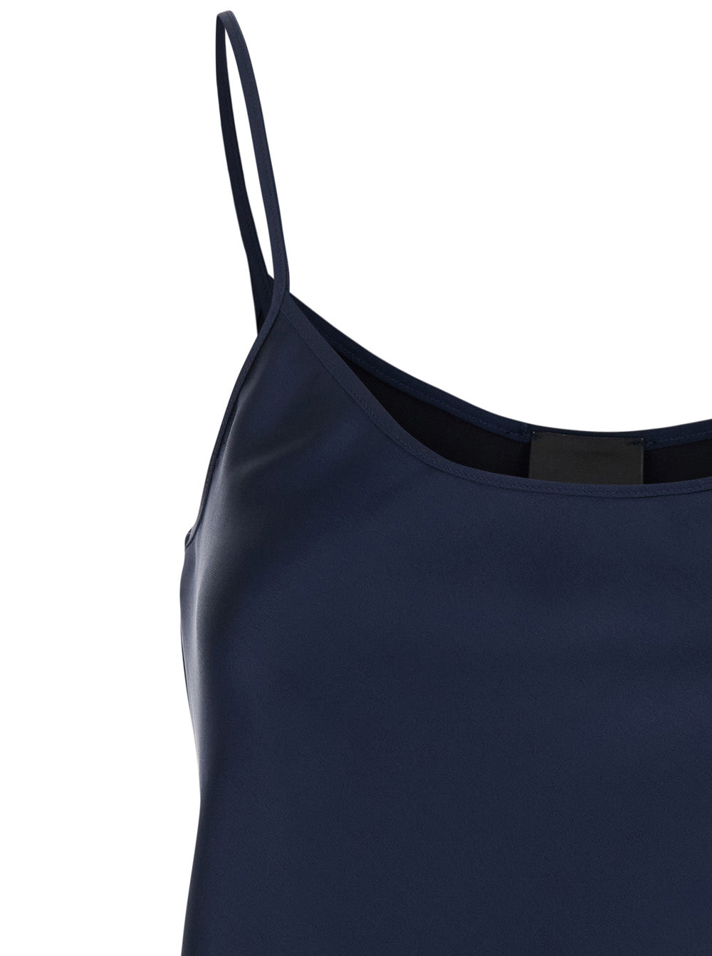 Leplain Women Blue Top With Spaghetti Straps In Satin Woman LEPLAIN