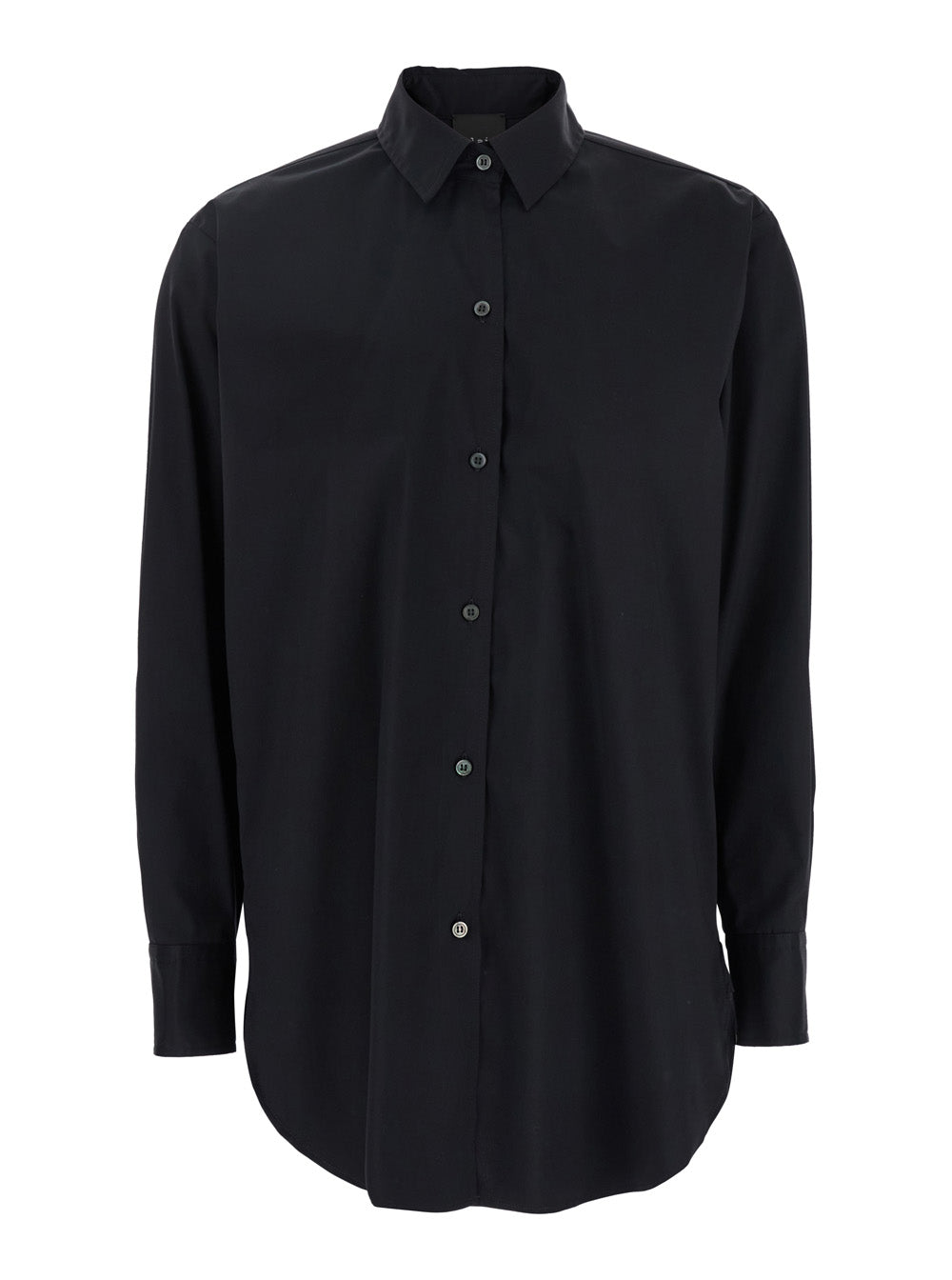 Leplain Women Black Shirt With Classic Collar In Cotton Blend Stretch Woman LEPLAIN