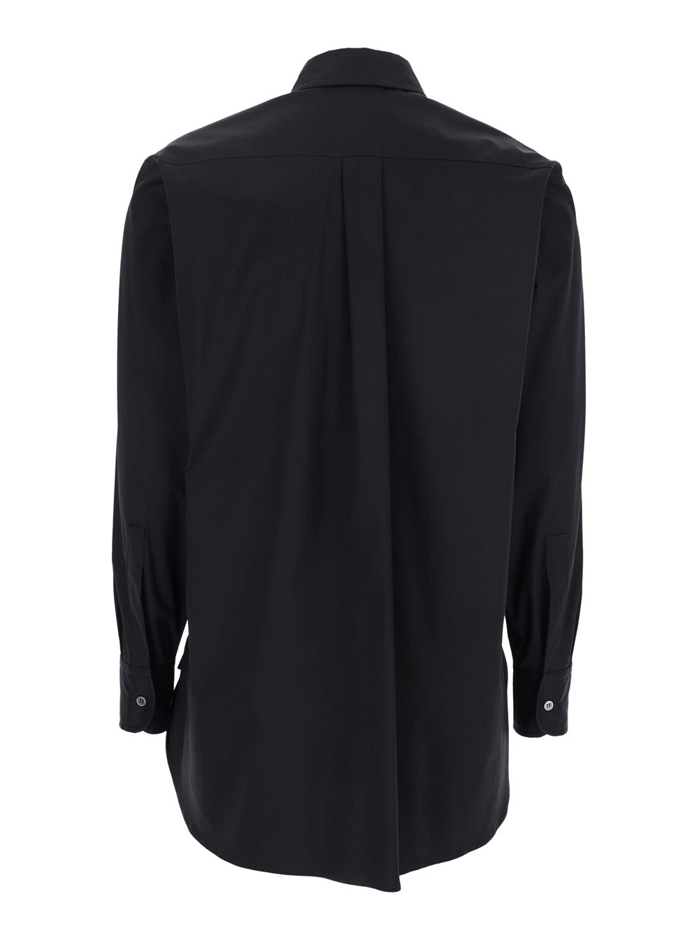 Leplain Women Black Shirt With Classic Collar In Cotton Blend Stretch Woman LEPLAIN