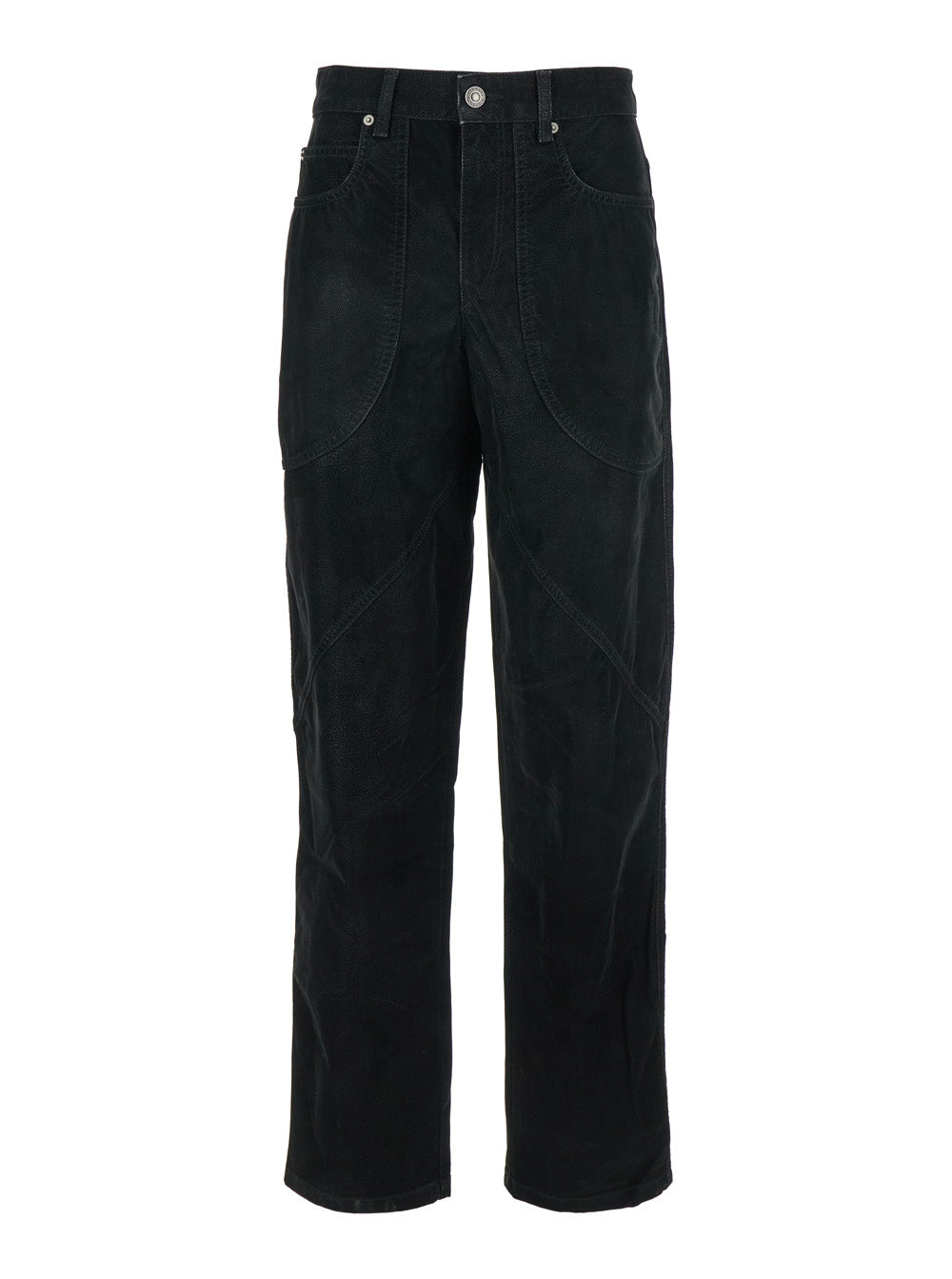 Isabel Marant Etoile Women 'Kelvina' Black Jeans With Logo Patch On The Rear And Tapered Leg In Denim Woman ISABEL MARANT ETOILE