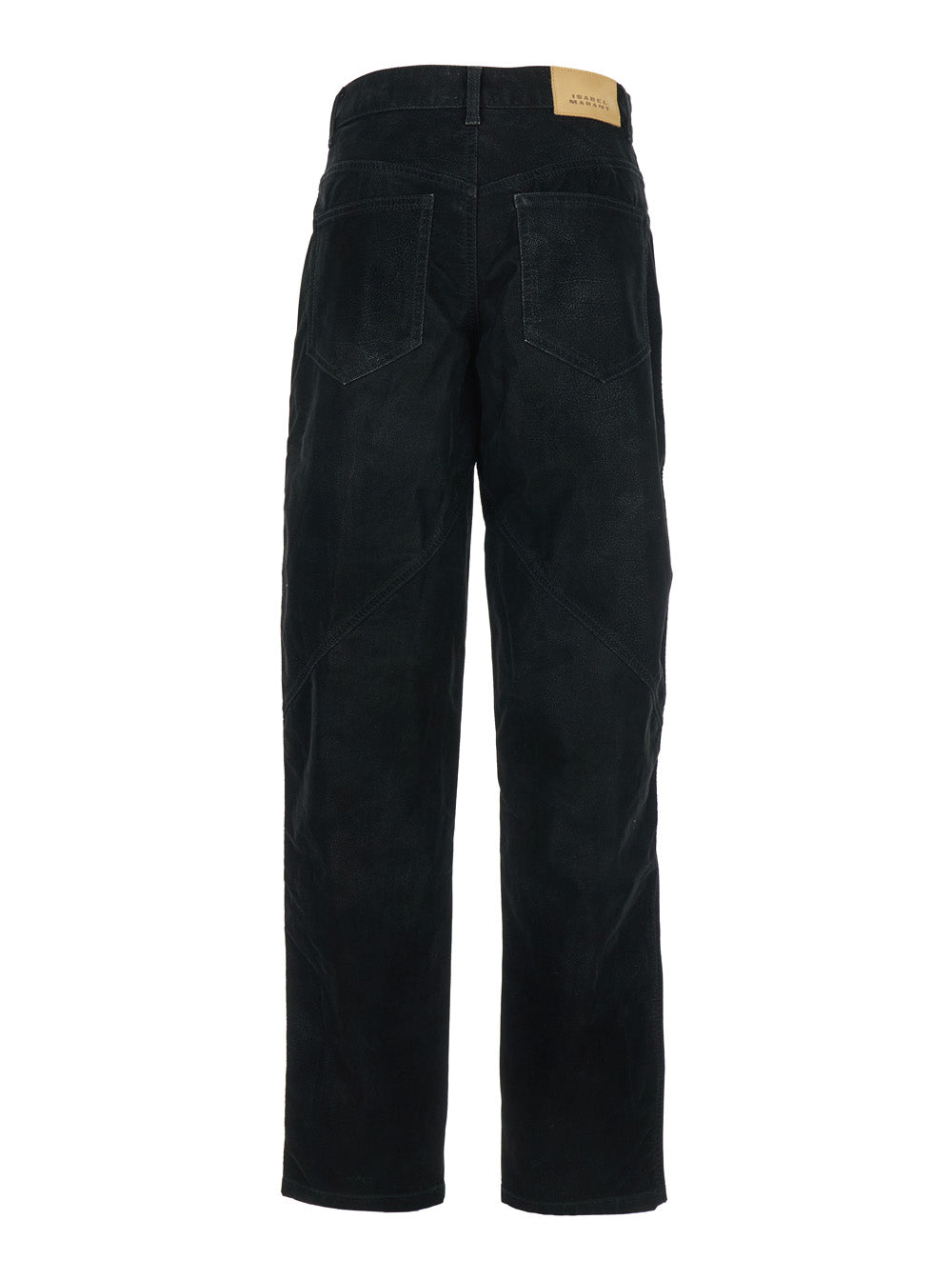 Isabel Marant Etoile Women 'Kelvina' Black Jeans With Logo Patch On The Rear And Tapered Leg In Denim Woman ISABEL MARANT ETOILE