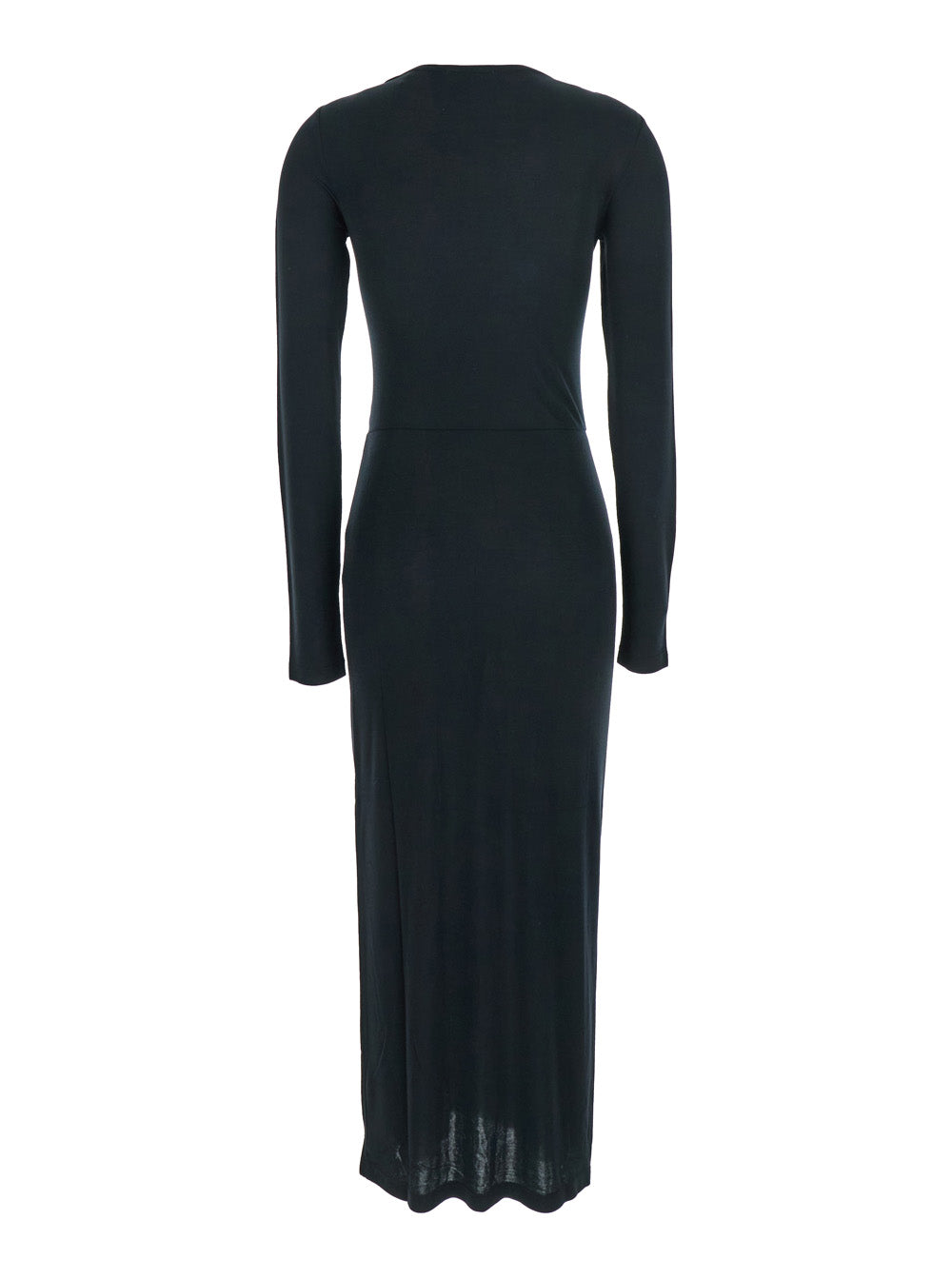 Isabel Marant Etoile Women 'Jelina' Black Midi Dress With Round Neck And Ruched Details In Modal Stretch Woman ISABEL MARANT ETOILE