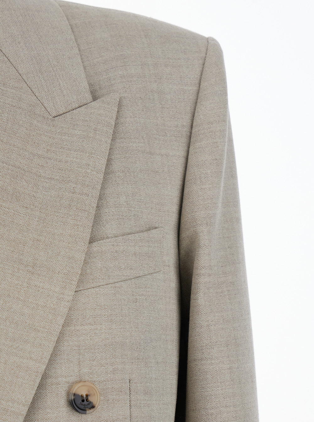 Saint Laurent Women Grey Double-Breasted Jacket With Peak Revers In Wool Woman SAINT LAURENT
