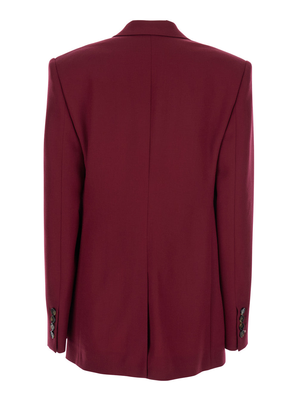 Stella Mccartney Women Bordeaux Single-Breasted Jacket With Notched Revers In Cotton Blend Woman STELLA MCCARTNEY