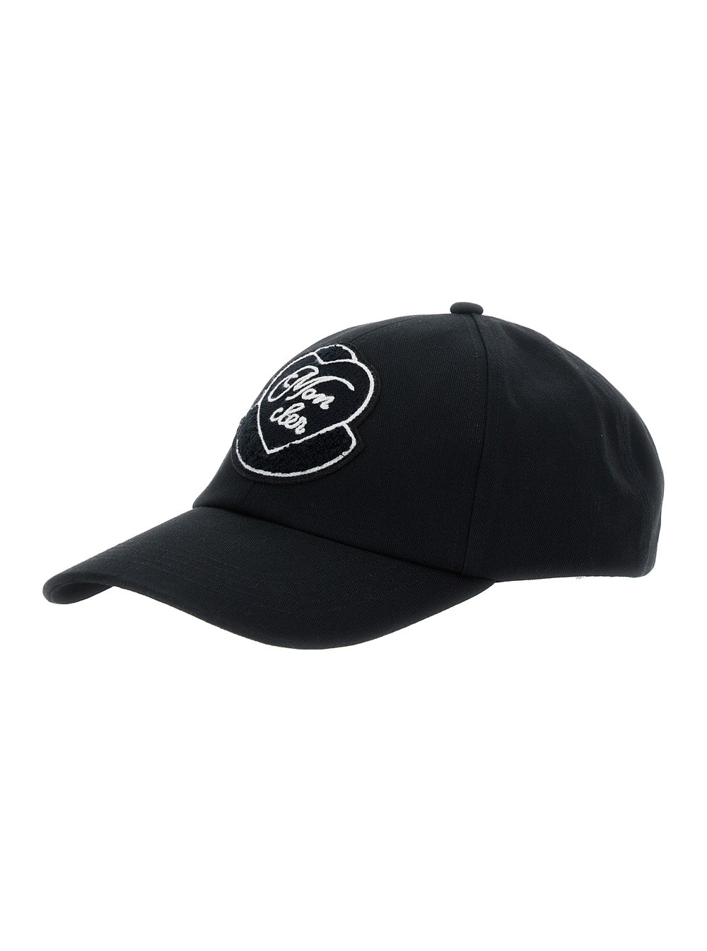 Moncler Women Black Baseball Cap With Logo Embroidery On The Front In Cotton Woman MONCLER