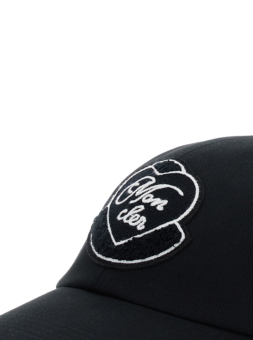 Moncler Women Black Baseball Cap With Logo Embroidery On The Front In Cotton Woman MONCLER