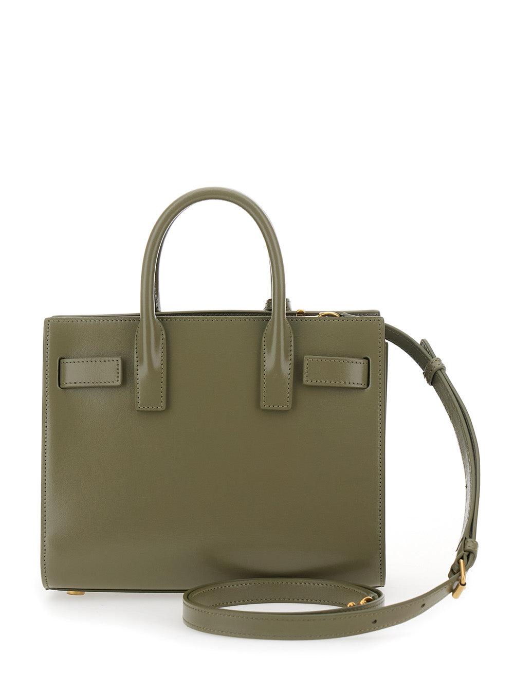 Saint Laurent Women 'Sac Du Jour' Green Nano Handbag With Logo Lettering On The Front In Leather Woman SAINT LAURENT