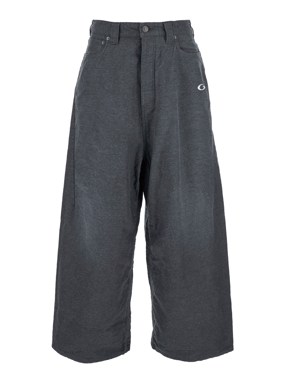 Balenciaga Men Grey Oversize Pants With Logo Detail On The Front And Logo Patch On The Rear In Cotton Man BALENCIAGA