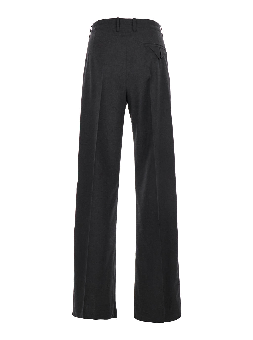 Bottega Veneta Men Grey Pants With Belt Loops And One Rear Welt Pocket In Wool Man BOTTEGA VENETA