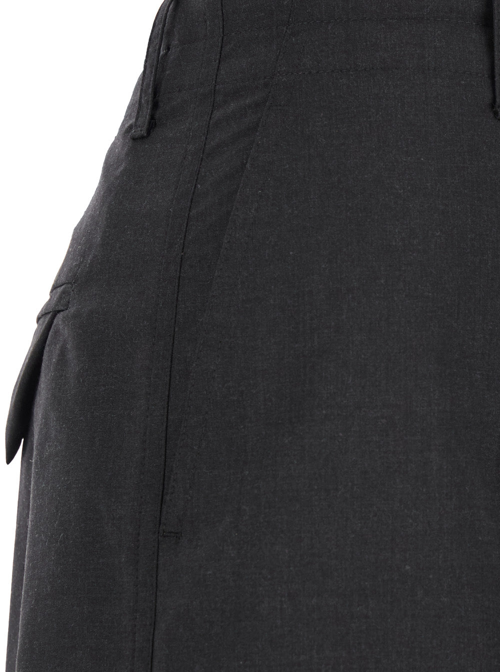 Bottega Veneta Men Grey Pants With Belt Loops And One Rear Welt Pocket In Wool Man BOTTEGA VENETA