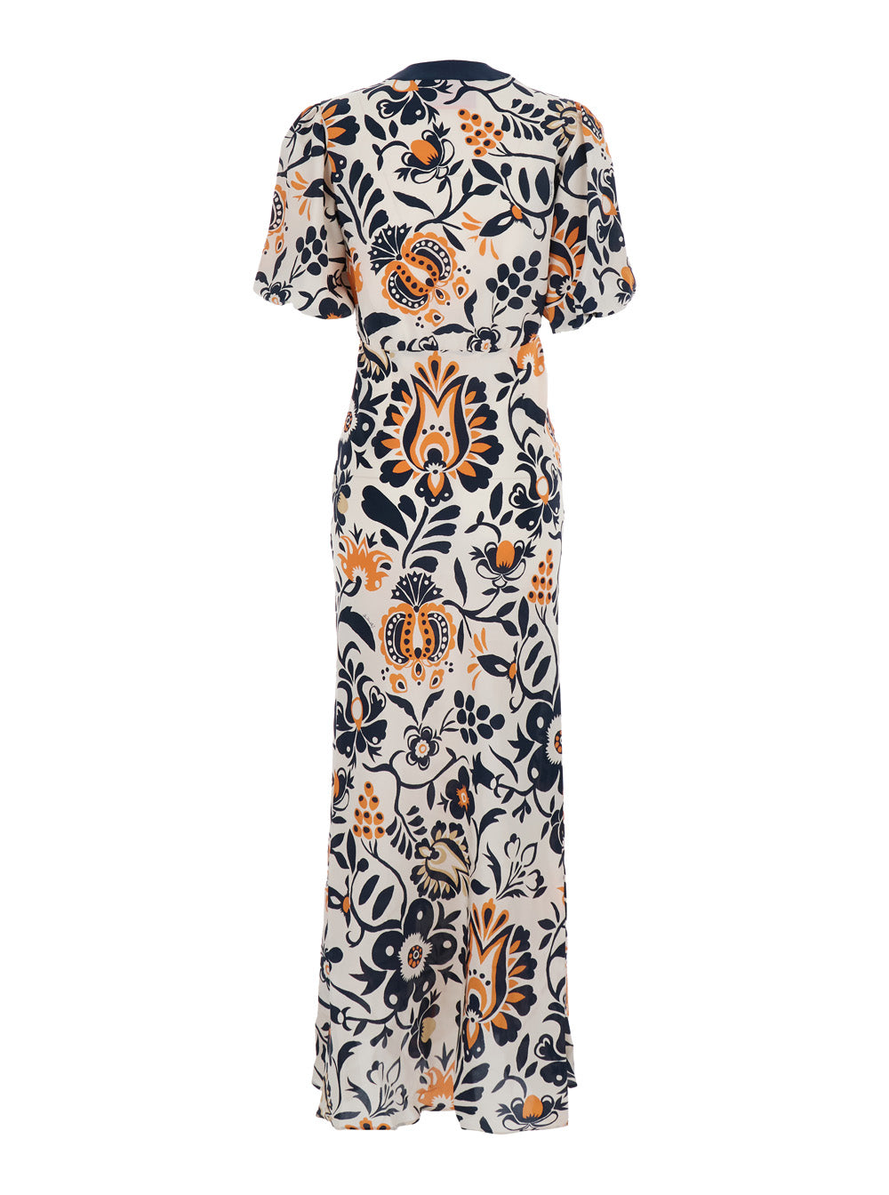 La Doublej Women 'Marlene' Multicolor Long Dress With V-Neck And All-Over Floral Print In Fabric Woman LA DOUBLEJ