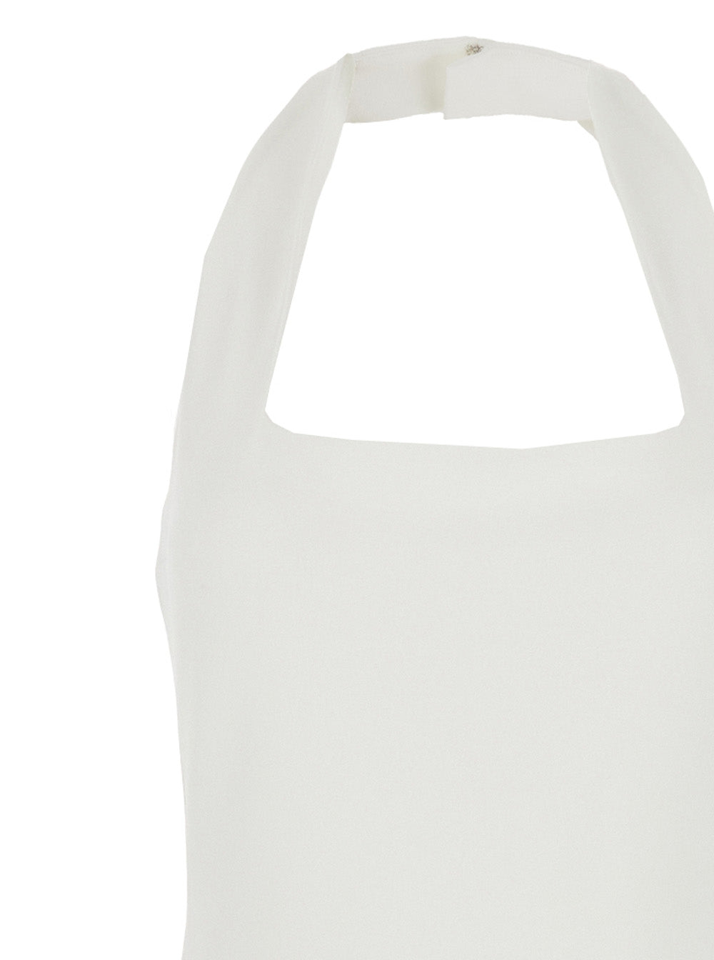 Solace London Women 'Ilona' White Long Dress With Square Neckline In Twill Woman SOLACE LONDON