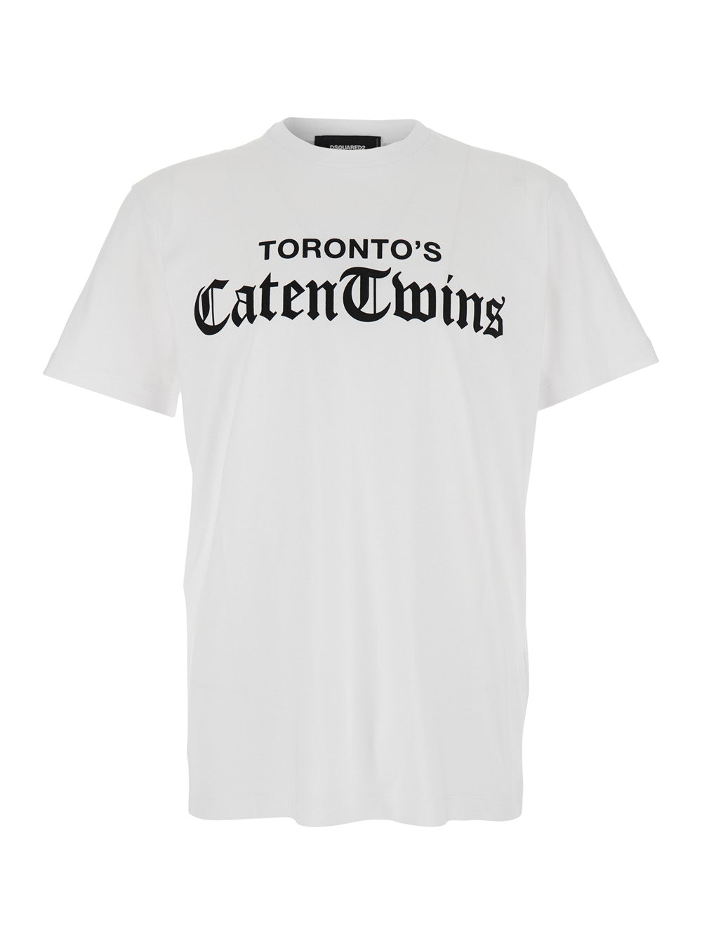 Dsquared2 Men White T-Shirt With Logo On The Front In Cotton Man DSQUARED2